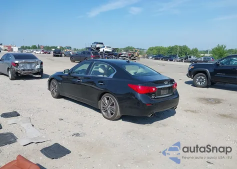 2014 Infiniti Q50 Hybrid Sport из США, поврежденный, VIN JN1AV7ARXEM702681